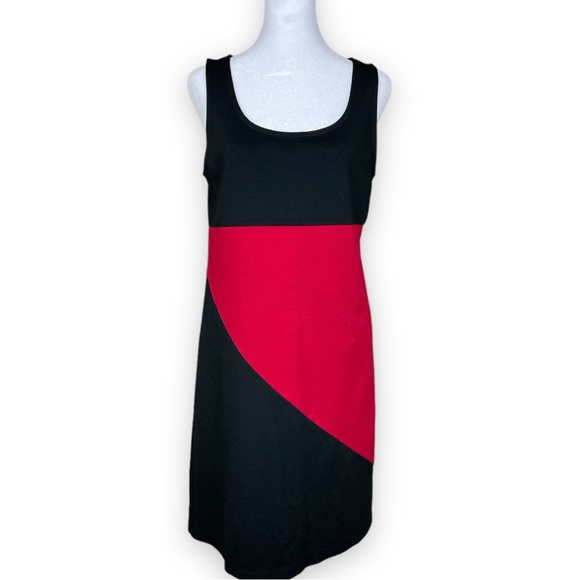 LOFT Dresses & Skirts - Ann Taylor Loft Size Small Color Block sleeveless dress Black & Red Small
